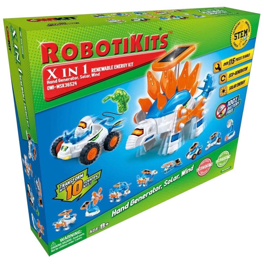STEM OWI RobotiKits Robotics X in 1 Renewable Energy Kit OwiKit Summer Fun 8+